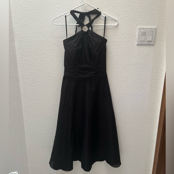 simple black mini dress Honey MIDNIGHT MUSE Chic Black Long Sleeve Size:UK 06